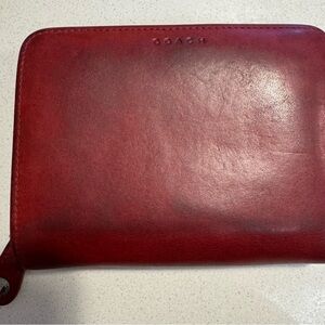 Coach Vintage Red Leather Wallet